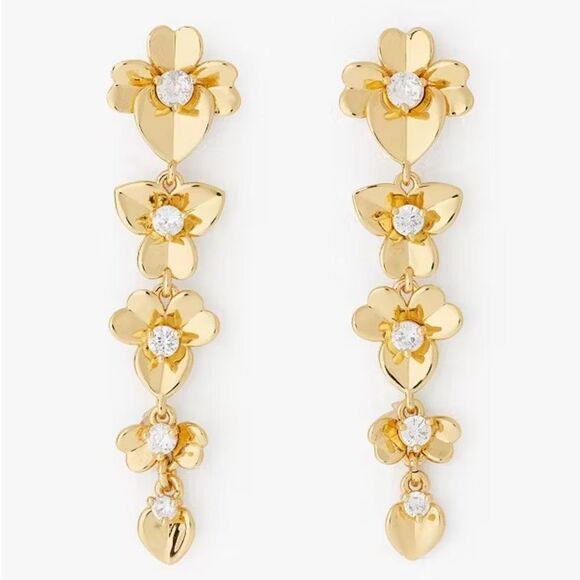 Kate Spade Precious Pansy Linear Earrings - Picture 2 of 3